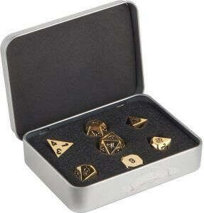 Набор кубиков Metal Dice Set - Gold (7 шт)