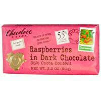 Chocolove, Raspberries in Dark Chocolate, 3.2 oz (90 g)