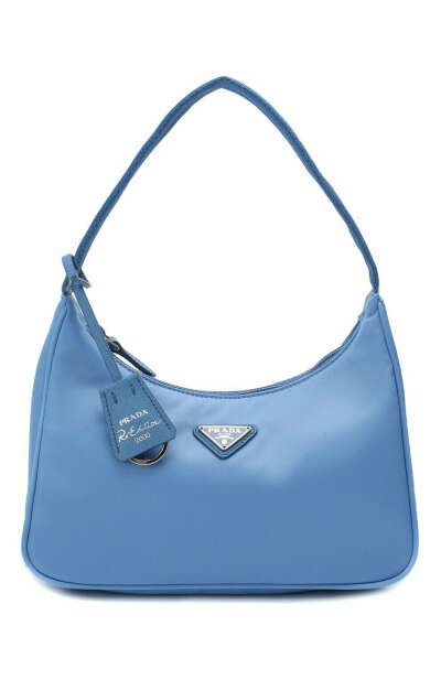 голубая сумка prada