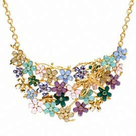 new garden flower bib necklace $498.00