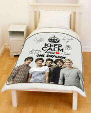 New [1D] Keep Calm and Love [One Direction] Pre-Autographed Fleece Throw Blanket
