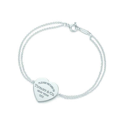 Tiffany & Co. -  Return to Tiffany™ heart tag bracelet in sterling silver, medium.