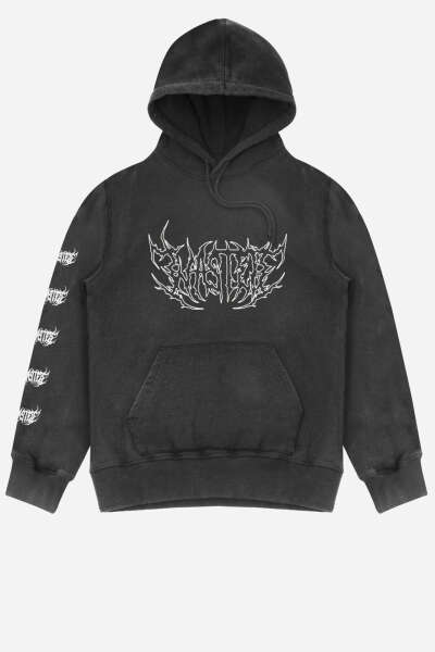 Hoodie Shadow Délavé Noir