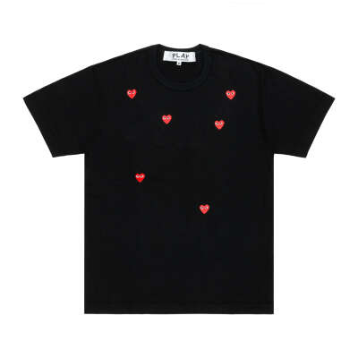 COMME DES GARCONS  T-shirt With Red Hearts