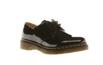womens dr martens black 1461 flats