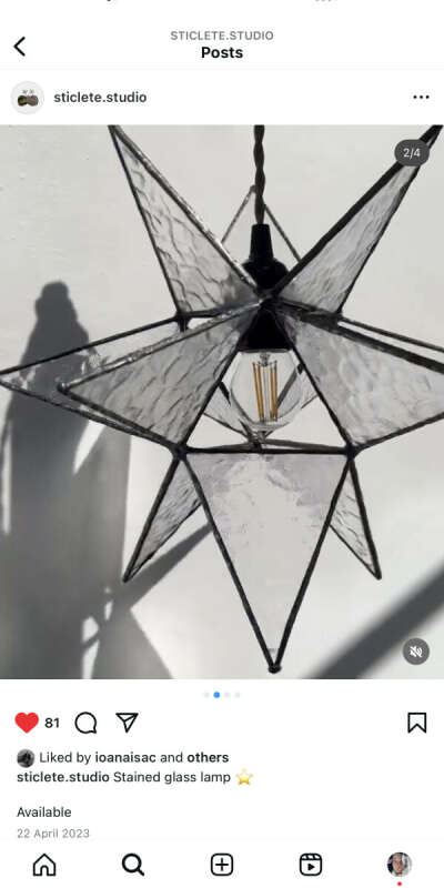 Stained glass lamp