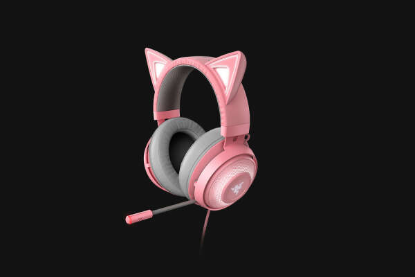Розовые наушники RAZER KRAKEN KITTY EDITION, QUARTZ