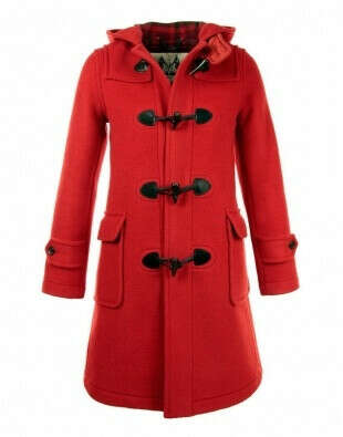 Пальто-дафлкот British Duffle Long Duffle Coat Red