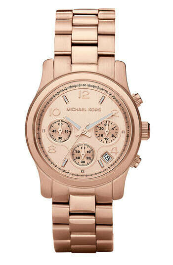 Michael Kors  Rose Golden Runway Oversized Chronograph Watch
