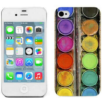 Чехол на iPhone 4S "Watercolor paintbox"