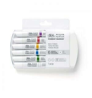 Winsor & Newton Pigment Marker Набор маркеров 6 насыщенные оттенки (x6)