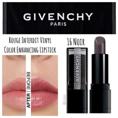 Помада Givenchy Rouge Interdit Vinyl 16 (черная)