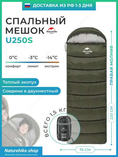 Спальный мешок Naturehike u250s