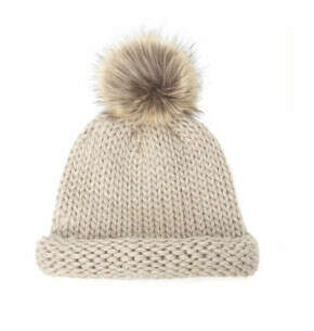 Fuzzy Pom-Pom Beanie