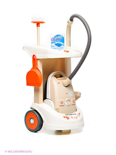 Тележка для уборки с пылесосом Smoby