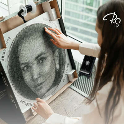 Картина нитями по фотографии