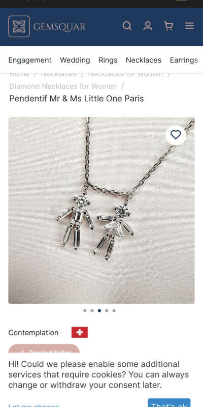 Pendentif Mr & Ms Little One Paris