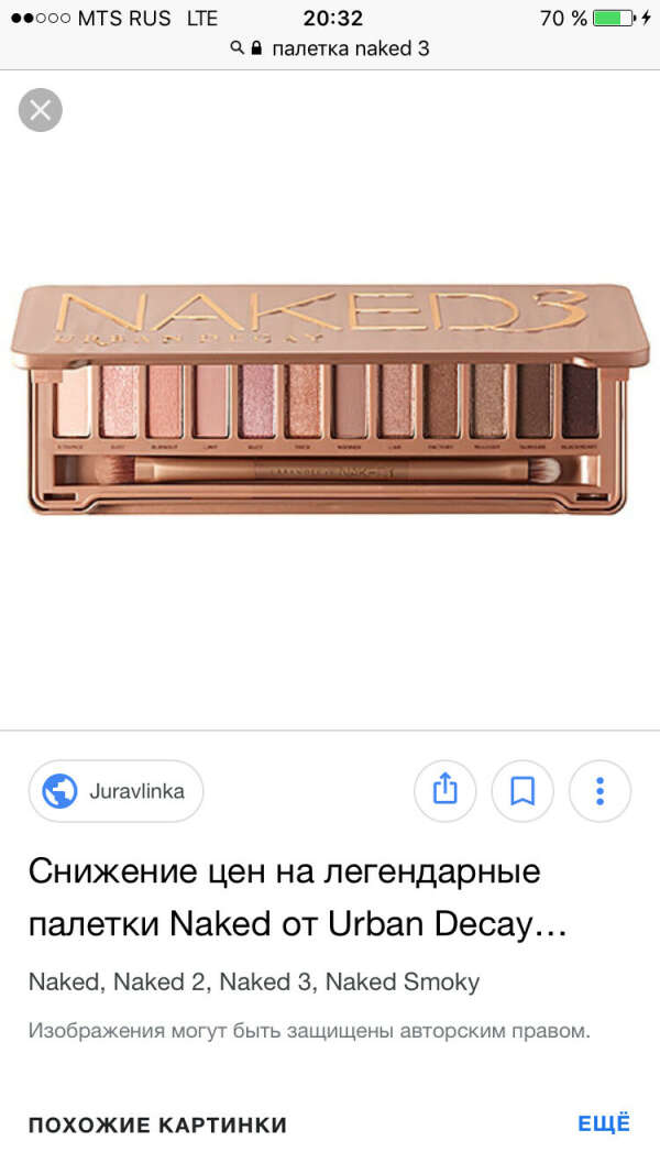 Палетка Naked 3