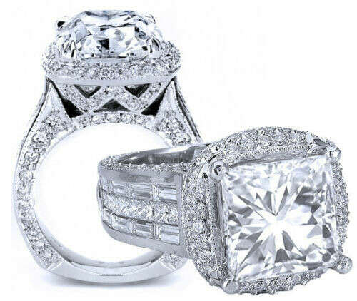 4.70Ct Genuine Radiant Diamond Engagement Anniversary Ring 14K Gold EGL CERT