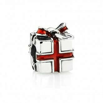 Beautiful Christmas Box Gift Charm 925 Sterling Silver Pandora Compatible | Soufeel