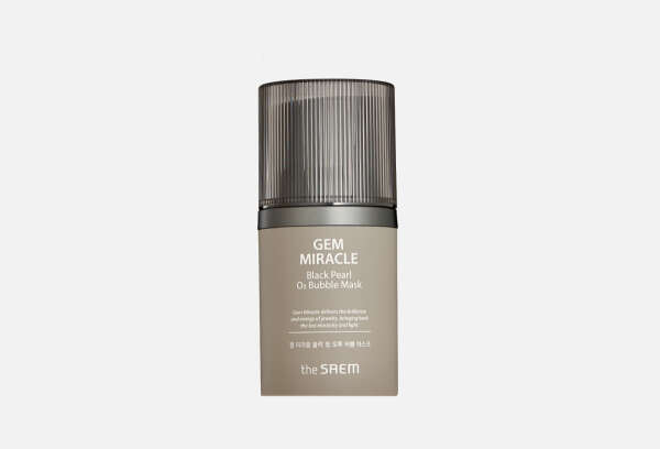 Маска кислородная с экстрактом жемчуга The Saem Gem Miracle Black Pearl O2 Bubble Mask New