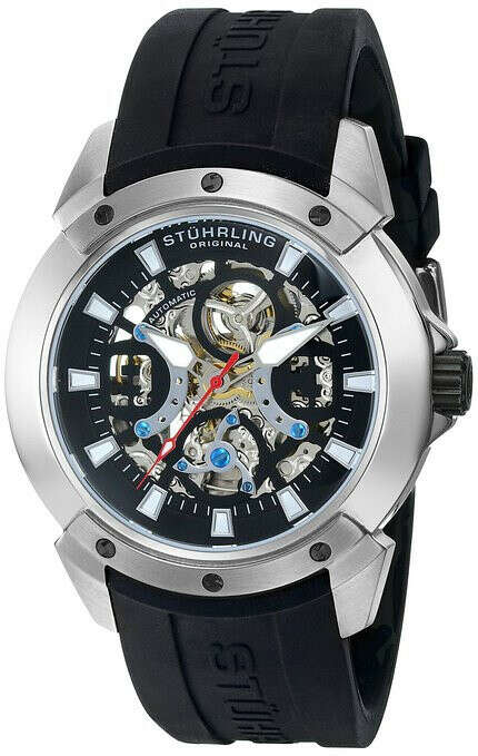 Stuhrling Original Men's 266.33161 Leisure Crucible Analog Display Automatic Self Wind Black Watch