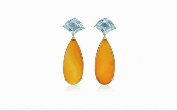 Topaz and Carnelian Earrings