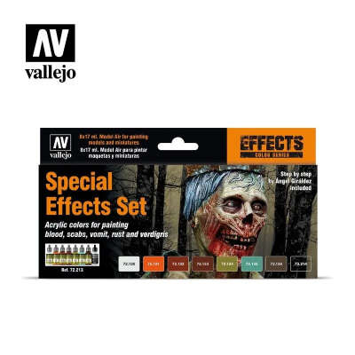 Набор красок Vallejo Effects Color Series - Special Effects Set 72213 (8 красок по 17 мл)
