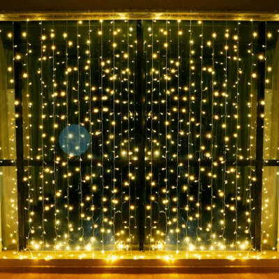 Светодиодная LED штора, теплый свет (3х2м)