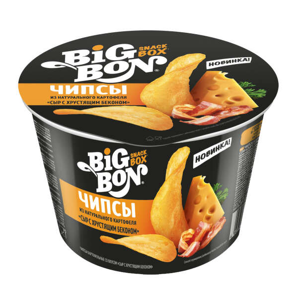Чипсы BigBon "Сыр с хрустящим беконом"