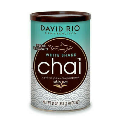 Пряный чай латте David Rio Chai White Shark (с перцем, медом, корицей, имбирем), без глютена и лактозы, 398г.