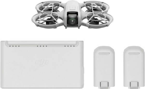 DJI Neo Three-Battery Combo, Mini Drone with 4K UHD Camera for Adults, 135g Self Flying Drone that Follows You, Palm Takeoff, AI Subject Tracking, QuickShots, Stabilized Video (Controller-Free) : Toys & Games