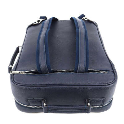 Lotuff Mens Genuine Leather Multi Backpack And Briefcase One Size Navy