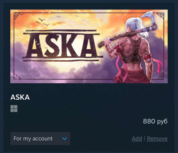 Игра в стиме ASKA