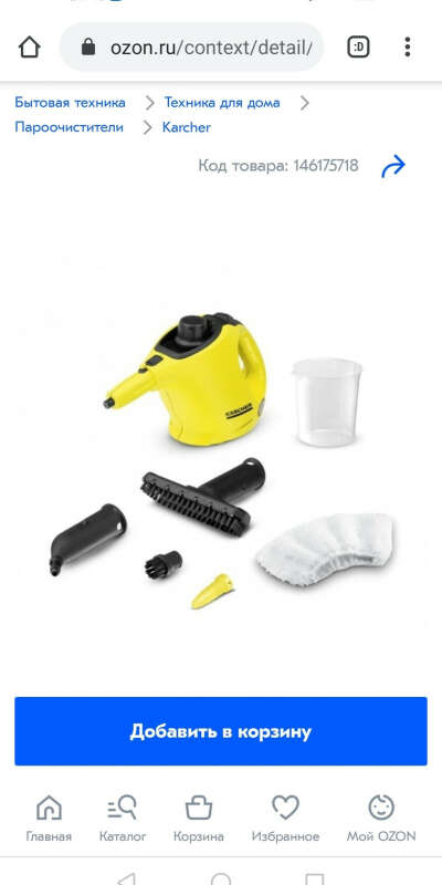 Пароочиститель karcher