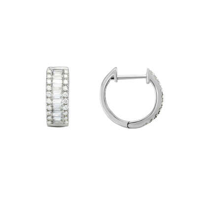 СЕРЬГИ-КОНГО ИЗ ЗОЛОТА 750 С БРИЛЛИАНТАМИ 0.65СT LUARA