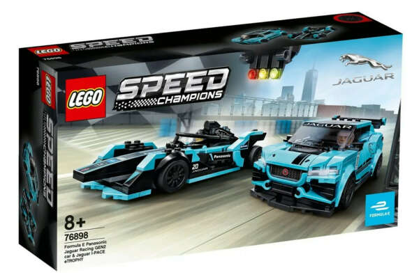 LEGO Speed Champions 76898 - Formula E Panasonic Jaguar Racing GEN2 car and Jaguar I-PACE eTROPHY