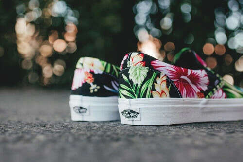 Vans floral slip on
