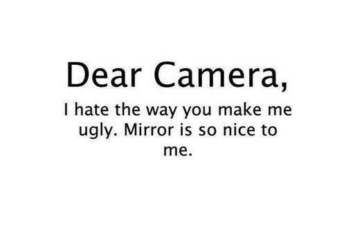 Look at photos like in the mirror