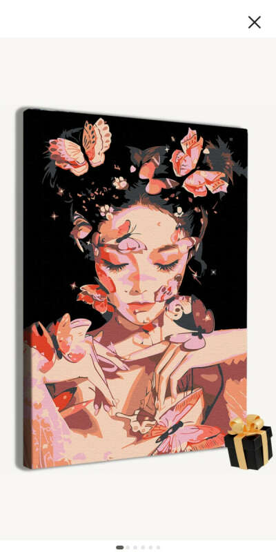 Картина по номерам Портрет девушки Арт / portrait of girl Art холст на подрамнике