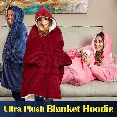Плюшевый Бланкет Hoodie Мягкий и теплый