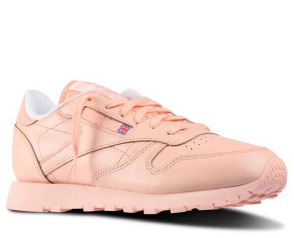 Кроссовки CL LTHR, Reebok - светло-розовые