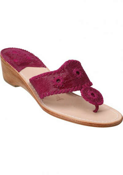 Navajo Mid Wedge Magenta Lizard Leather