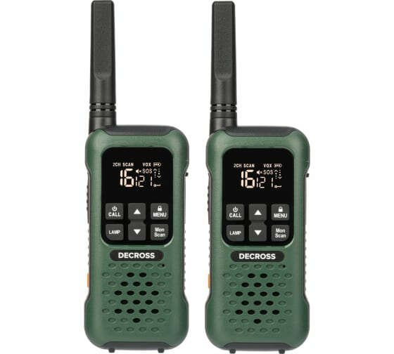 Комплект из двух радиостанций Decross DC93 Dark Green Twin EU с ЗУ DC9315114502000