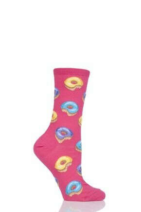 Ladies 1 Pair HotSox Donut Cotton Socks