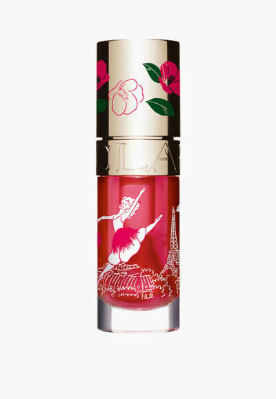 Масло для губ Clarins - блеск, Lip Сomfort Oil, Camellia Collection, тон 15 - blush camellia, 7 мл, цвет: прозрачный, RTLACN393701 — купить в интернет-магазине Lamoda