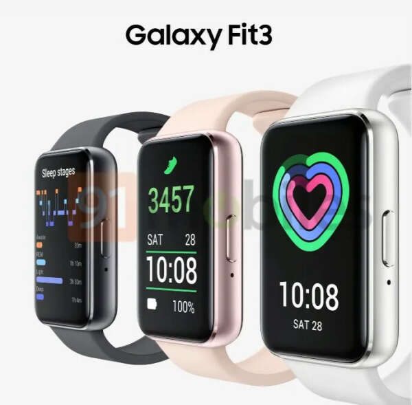 Samsung Смарт-часы Galaxy Fit 3 SM-R390, цвет розовый