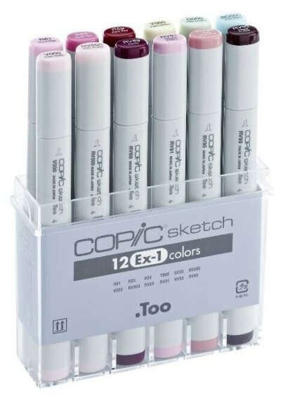COPIC набор маркеров Sketch EX-1 (H21075-415), 12 шт.