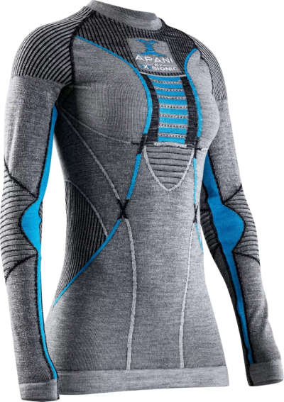 Футболка женская X-Bionic Apani 4.0 Merino Black/Grey/Turquoise