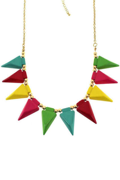 Linked Spearhead Pendant Necklace